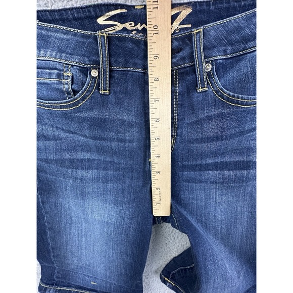 Seven7 Denim Bermuda Shorts Womens Size 6 Blue 10"‎ Inseam - Picture 9 of 11